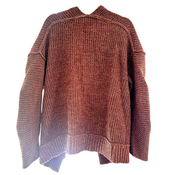 FREE PEOPLE High Hopes Cardi Sweater Brown Small - Picture 5 of 8